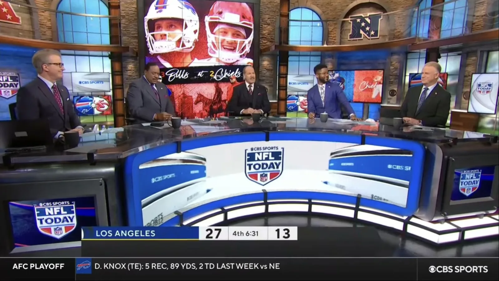NFL Today LED desk live on CBS