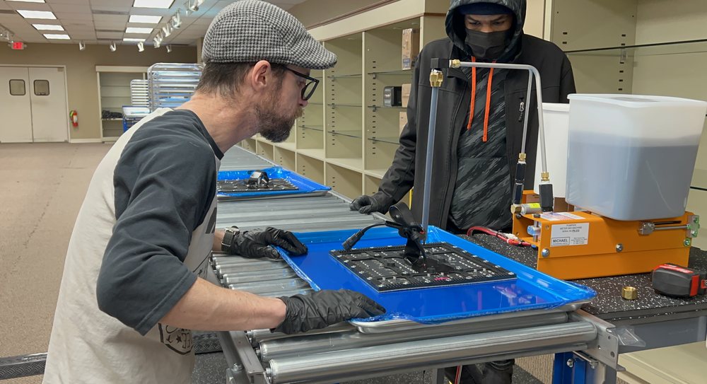 Panel assembly at the New Jersey facility